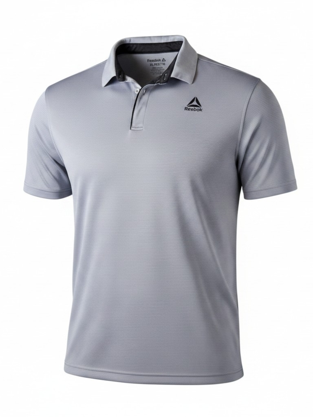 Reebok Polo Shirt Mens XL Gray Performance Golf Athletic Short Sleeve